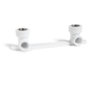 Настенное крепление Fusionplast 20Х1/2 с водорозетками комбинированный Белый